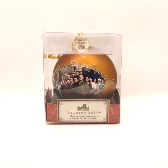 2013 Kurt Adler Downtown Abby Glass Globe Christmas Ornament Gold - Picture 9 of 13